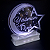 Topo de Bolo Led Personalizado Lua e Estrelas - Imagem 2
