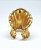 Anel ajustavel dourado largo grande - La Grille 3cm - Imagem 4