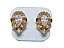 Brinco Gota invertida Dourado com Zircônia - Imagem 3