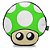 Almofada Cogumelo Verde/ 1 UP (Super Mario) - 40X40cm - Imagem 1