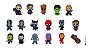 17 Mini Ímãs para Decoração - Estilo Nendoroid (03 cm cada) - Vingadores (Marvel) - Imagem 1