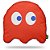 Almofada em Fibra Ghost (Red) Dupla Face - Fantasma Pac Man - Imagem 1