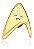 Broche Star Trek Comando Estelar Dourado - Imagem 1