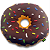 Almofada Rosquinha Donut de Chocolate (40x40) - Dupla face - Imagem 1