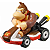 Donkey Kong / Mario Kart - Carro Colecionável Hot Wheels (6cm) - Imagem 1