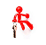 Ímã Porta Chaves Boneco Escalador Magnético Vermelho - Imagem 1