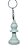 Chaveiro 3D Peça de Xadrez - Bispo Branco 6cm - Imagem 1