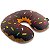 Almofada de Pescoço Rosquinha Donut de Chocolate (40x40) - Dupla face - Imagem 1