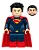 Superman (Liga da Justiça) c/ Capa dura - Minifigura de Montar DC - Imagem 1