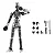 Boneco Dummy Articulado 3D para Montar - Transparente e Preto (61 pçs) - Imagem 2