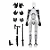 Boneco Dummy Articulado 3D para Montar - Transparente e Preto (61 pçs) - Imagem 1