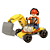 Escavadeira com Operário - Set com Minifigura de Montar (Buid Team City) - Imagem 1