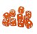 Conjunto de 10 Dados D6 - Laranja translúcidos - Imagem 2