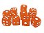 Conjunto de 10 Dados D6 - Laranja translúcidos - Imagem 3