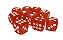 Conjunto de 10 Dados D6 - Vermelho translúcidos (lado 1cm) - Imagem 3
