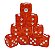 Conjunto de 10 Dados D6 - Vermelho translúcidos (lado 1cm) - Imagem 4