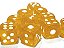 Conjunto de 10 Dados D6 - Amarelo translúcidos (lado 1cm) - Imagem 2