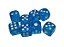Conjunto de 10 Dados D6 - Azul Claro translúcidos (lado 1cm) - Imagem 3