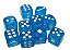 Conjunto de 10 Dados D6 - Azul Claro translúcidos (lado 1cm) - Imagem 2