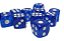 Conjunto de 10 Dados D6 - Azul Escuro translúcidos (lado 1cm) - Imagem 4
