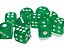 Conjunto de 10 Dados D6 - Verde Escuro translúcidos (lado 1cm) - Imagem 2