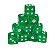 Conjunto de 10 Dados D6 - Verde Escuro translúcidos (lado 1cm) - Imagem 4