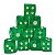 Conjunto de 10 Dados D6 - Verde Escuro translúcidos (lado 1cm) - Imagem 1