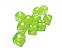 Conjunto de 10 Dados D6 - Verde Limão translúcidos (lado 1cm) - Imagem 2
