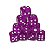 Conjunto de 10 Dados D6 - Lilás translúcidos (lado 1cm) - Imagem 1