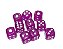Conjunto de 10 Dados D6 - Lilás translúcidos (lado 1cm) - Imagem 2