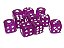 Conjunto de 10 Dados D6 - Lilás translúcidos (lado 1cm) - Imagem 3