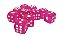 Conjunto de 10 Dados D6 - Pink translúcidos (lado 1cm) - Imagem 2