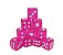 Conjunto de 10 Dados D6 - Pink translúcidos (lado 1cm) - Imagem 3
