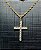 Colar Banhado a ouro com Pingente Cruz com Brilhantes 45cm - Imagem 1