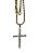 Colar Banhado a ouro com Pingente Cruz com Brilhantes 45cm - Imagem 2