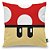 Almofada Cogumelo Vermelho / Grow Up (Super Mario) Quadrada - 40X40cm - Imagem 1