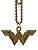 Colar em Aço Dourado com Pingente Logo Mulher Maravilha - DC Comics (45cm) - Imagem 1