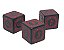 Conjunto de 3 Dados Vermelhos estilo Runas D6 - (lado 1,5cm) - Imagem 4