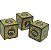 Conjunto de 3 Dados Amarelos estilo Runas D6 - (lado 1,5cm) - Imagem 3