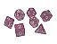Conjunto de 7 Dados para RPG - Rosa Translucido - Imagem 3