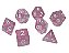 Conjunto de 7 Dados para RPG - Rosa Translucido - Imagem 4