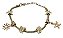 Pulseira Ajustável Dourada com Pingentes (Estrelas do Mar) 23cm - Imagem 1
