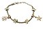 Pulseira Ajustável Dourada com Pingentes (Estrelas do Mar) 23cm - Imagem 2