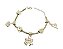 Pulseira Ajustável Dourada com Pingentes (Love You) 23cm - Imagem 1
