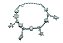 Pulseira Ajustável Prateada com Pingentes (Encanto do Mar) 23cm - Imagem 1