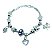 Pulseira Ajustável Prateada com Pingentes (UniVida) 23cm - Imagem 2