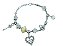 Pulseira Ajustável Prateada com Pingentes (Love) 23cm - Imagem 1