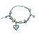 Pulseira Ajustável Prateada com Pingentes (Love) 23cm - Imagem 2