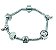 Pulseira com Berloques Harry Potter - em Aço Inox 19cm - Imagem 1