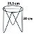 Suporte Tripé de Chão Metal Elevado 30cm Preto Para Vaso e Planta 25cm de Diâmetro - Imagem 2